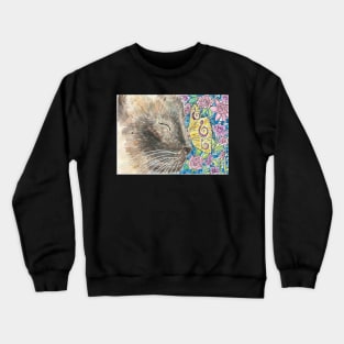 Siamese cat butterfly Crewneck Sweatshirt